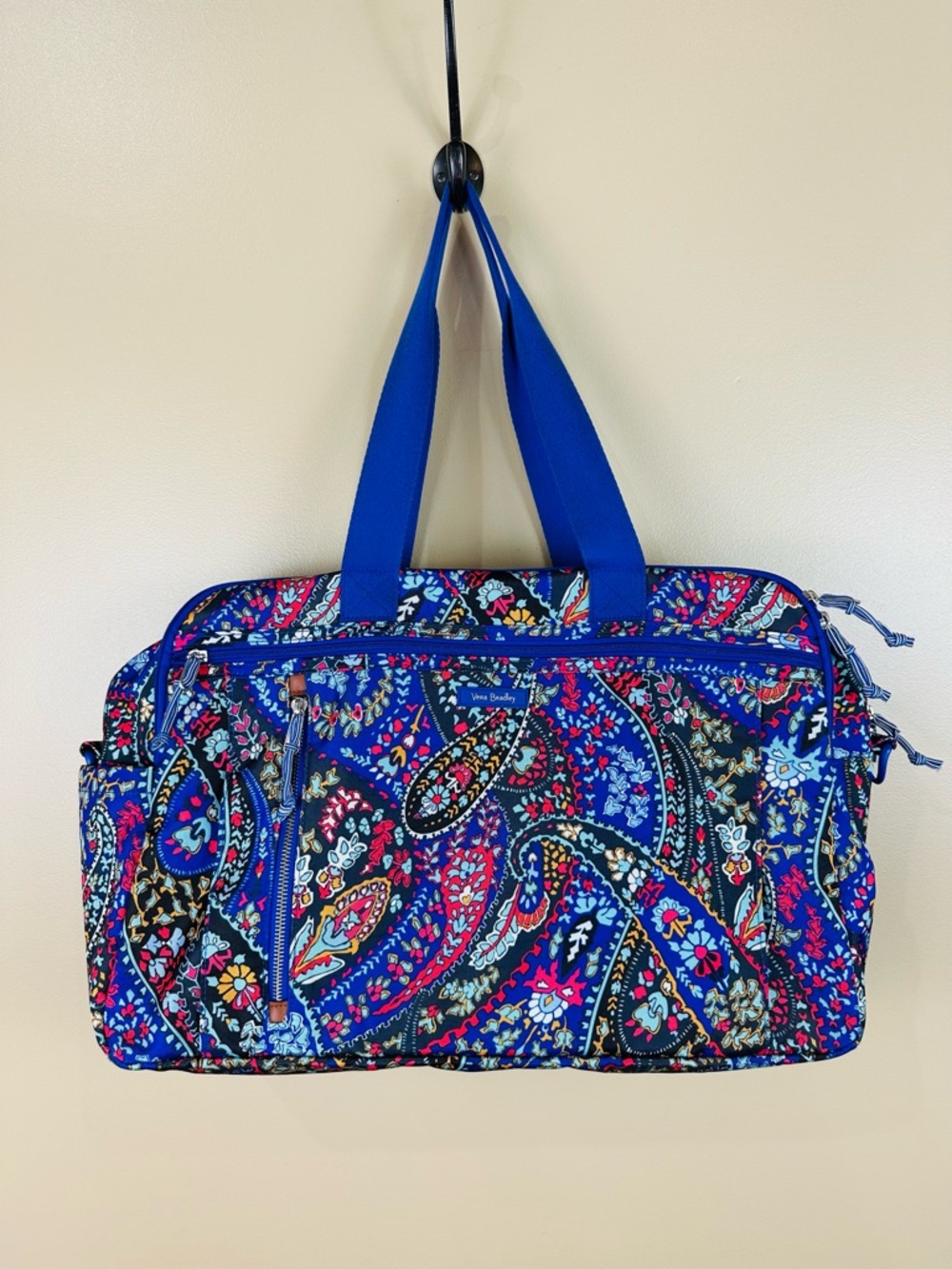 Vera Bradley Petite Paisley Purple Weekender Travel Bag Carry On Laptop Sleeve